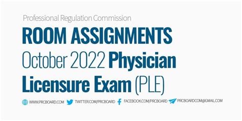 ROOM ASSIGNMENTS: October 2022 Physician Licensure .
